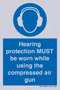 Hearing protection MUST be worn while using the compressed air gun